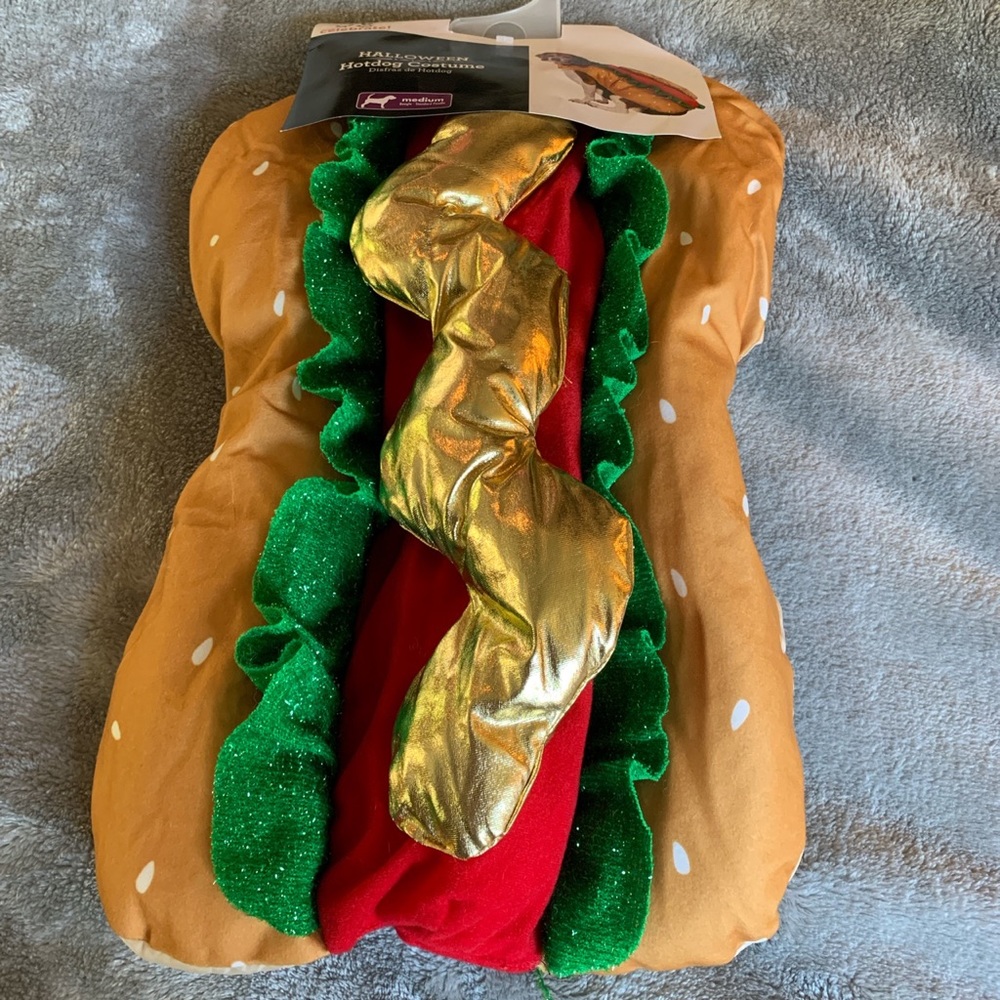 Size Medium Pet Halloween Costume Hotdog Hot Dog Celebrate New